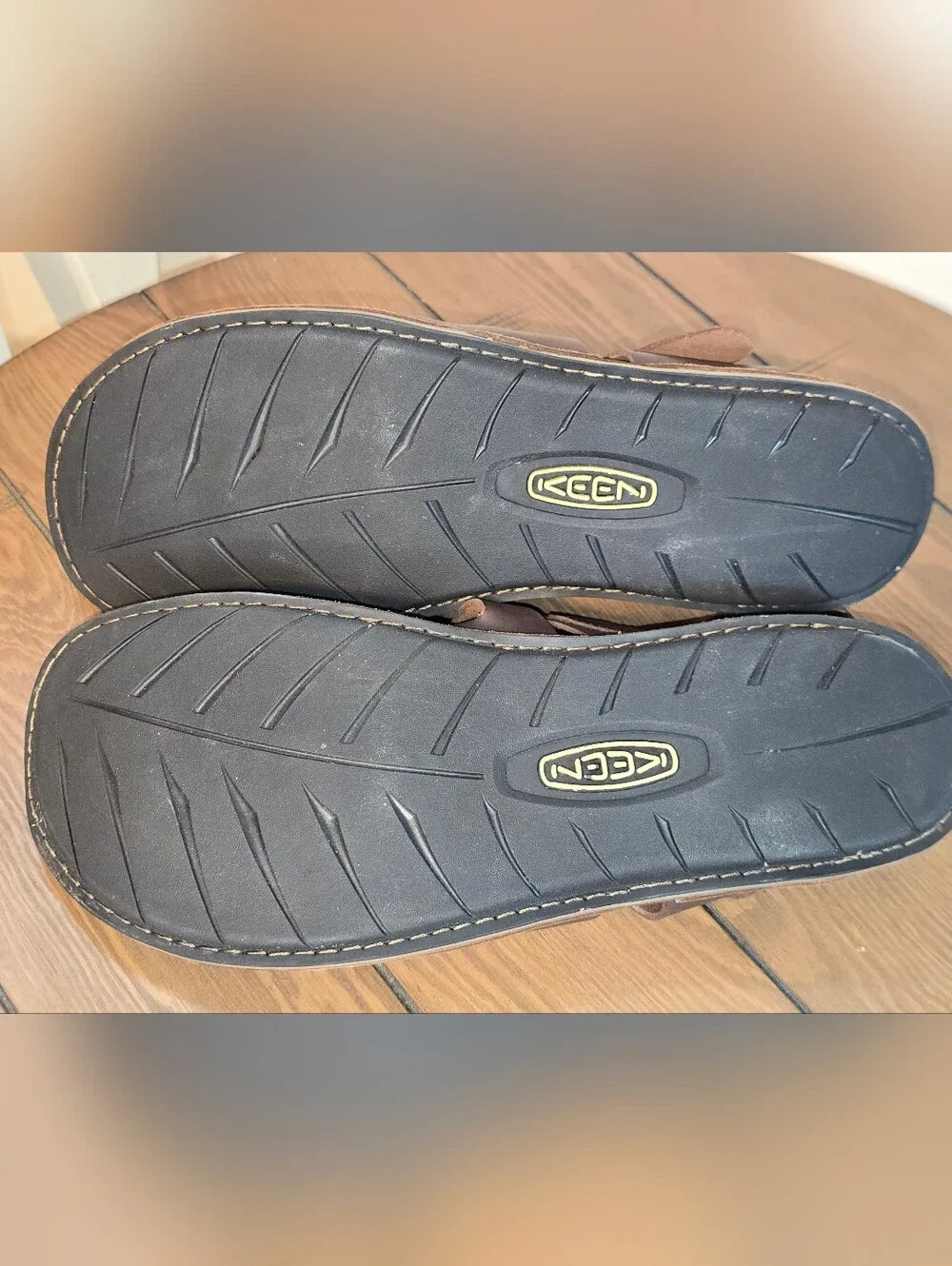 Keen Alman Men's Dark Brown Leather Open-Toe Buckle Sandals Size 12